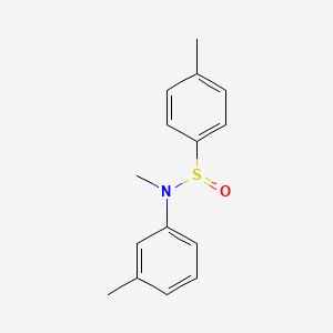 molecular formula C15H17NOS B14407136 N,4-Dimethyl-N-(3-methylphenyl)benzene-1-sulfinamide CAS No. 87433-18-9