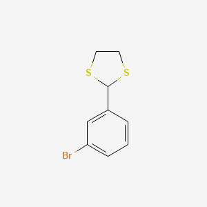 molecular formula C9H9BrS2 B14407175 1,3-DITHIOLANE, 2-(m-BROMOPHENYL)- CAS No. 82436-20-2