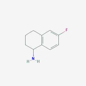 molecular formula C10H12FN B1440721 6-Fluoro-1,2,3,4-tetrahydronaphthalen-1-amine CAS No. 1220039-98-4
