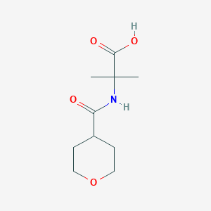molecular formula C10H17NO4 B1440728 2-Methyl-N-(tetrahydro-2H-pyran-4-ylcarbonyl)-alanine CAS No. 1219979-74-4