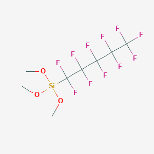 molecular formula C8H9F11O3Si B14407346 Trimethoxy(undecafluoropentyl)silane CAS No. 84464-04-0