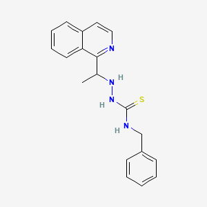 molecular formula C19H20N4S B14407429 Hydrazinecarbothioamide, 2-[1-(1-isoquinolinyl)ethyl]-N-(phenylmethyl)- CAS No. 87555-53-1