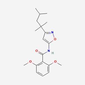 molecular formula C19H26N2O4 B14407460 N-[3-(2,4-Dimethylpentan-2-yl)-1,2-oxazol-5-yl]-2,6-dimethoxybenzamide CAS No. 82558-68-7