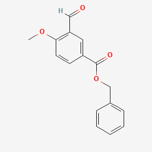 molecular formula C16H14O4 B14407487 Benzyl 3-formyl-4-methoxybenzoate CAS No. 83027-07-0