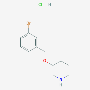 molecular formula C12H17BrClNO B1440749 3-[(3-Bromobenzyl)oxy]piperidine hydrochloride CAS No. 1219977-35-1