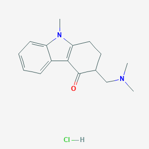 molecular formula C16H21ClN2O B144075 3-[(Dimethylamino)methyl]-1,2,3,9-tetrahydro-9-methyl-4H-carbazol-4-one hydrochloride CAS No. 119812-29-2