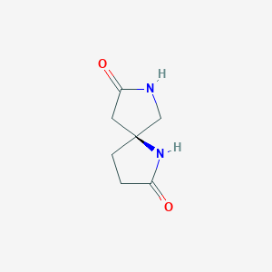 molecular formula C7H10N2O2 B14407501 (5S)-1,7-diazaspiro[4.4]nonane-2,8-dione 