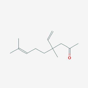 molecular formula C13H22O B14407517 7-Nonen-2-one, 4-ethenyl-4,8-dimethyl- CAS No. 83467-82-7