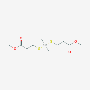 molecular formula C10H20O4S2Sn B14407534 Methyl 7,7-dimethyl-3-oxo-2-oxa-6,8-dithia-7-stannaundecan-11-oate CAS No. 86100-24-5