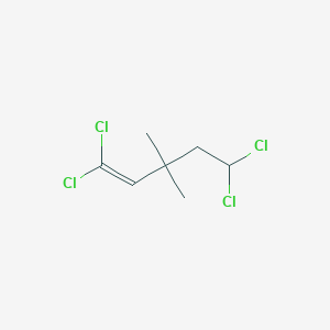 molecular formula C7H10Cl4 B14407543 1,1,5,5-Tetrachloro-3,3-dimethylpent-1-ene CAS No. 84077-52-1