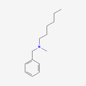 molecular formula C14H23N B14407547 Benzenemethanamine, N-hexyl-N-methyl- CAS No. 81404-52-6