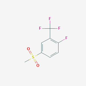 molecular formula C8H6F4O2S B1440757 1-Fluoro-4-(methylsulfonyl)-2-(trifluoromethyl)benzene CAS No. 873194-65-1