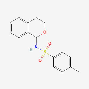 molecular formula C16H17NO3S B14407576 N-(3,4-Dihydro-1H-2-benzopyran-1-yl)-4-methylbenzene-1-sulfonamide CAS No. 82746-16-5