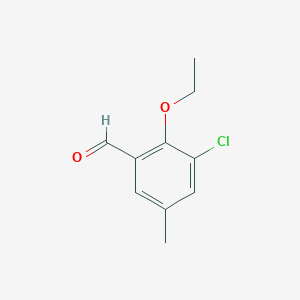 molecular formula C10H11ClO2 B1440759 3-Chloro-2-ethoxy-5-methylbenzaldehyde CAS No. 883522-32-5