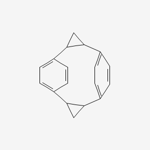 molecular formula C18H16 B14407605 pentacyclo[10.2.2.25,8.02,4.09,11]octadeca-1(15),5,7,12(16),13,17-hexaene CAS No. 83944-24-5
