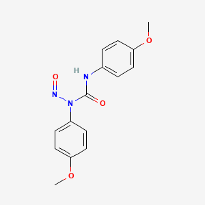 molecular formula C15H15N3O4 B14407638 N,N'-Bis(4-methoxyphenyl)-N-nitrosourea CAS No. 86488-76-8