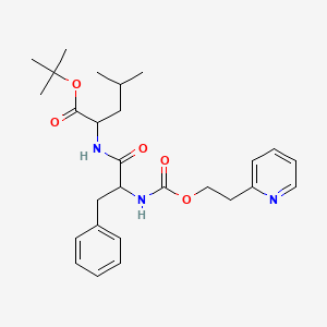 molecular formula C27H37N3O5 B14407652 tert-Butyl N-{[2-(pyridin-2-yl)ethoxy]carbonyl}phenylalanylleucinate CAS No. 87136-62-7