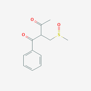 molecular formula C12H14O3S B14407686 2-[(Methanesulfinyl)methyl]-1-phenylbutane-1,3-dione CAS No. 85054-04-2