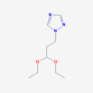molecular formula C9H17N3O2 B1440774 1-(3,3-二乙氧基丙基)-1H-1,2,4-三唑 CAS No. 1341430-62-3