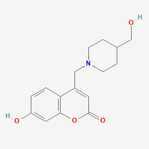 molecular formula C16H19NO4 B1440775 7-hydroxy-4-{[4-(hydroxymethyl)piperidin-1-yl]methyl}-2H-chromen-2-one CAS No. 1353878-09-7