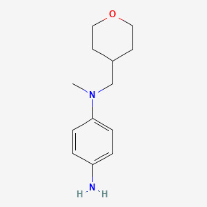 molecular formula C13H20N2O B1440784 N-1-Methyl-N~1-(tetrahydro-2H-pyran-4-ylmethyl)-1,4-benzenediamine CAS No. 1220016-51-2