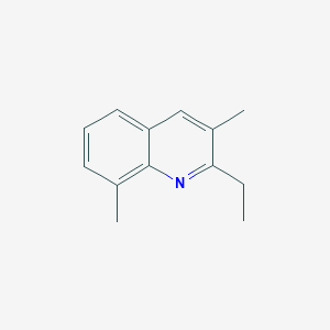 molecular formula C13H15N B14407872 2-Ethyl-3,8-dimethylquinoline CAS No. 80609-94-5