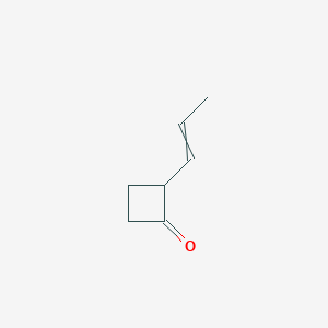 molecular formula C7H10O B14407877 2-(Prop-1-en-1-yl)cyclobutan-1-one CAS No. 81452-68-8