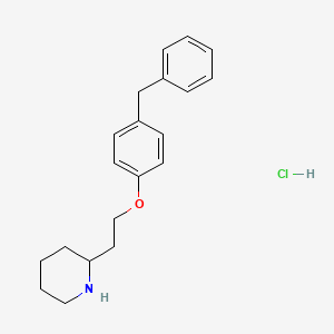 molecular formula C20H26ClNO B1440788 2-[2-(4-Benzylphenoxy)ethyl]piperidine hydrochloride CAS No. 152009-32-0