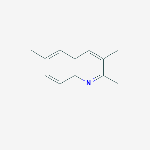 molecular formula C13H15N B14407931 Quinoline, 2-ethyl-3,6-dimethyl- CAS No. 80609-89-8