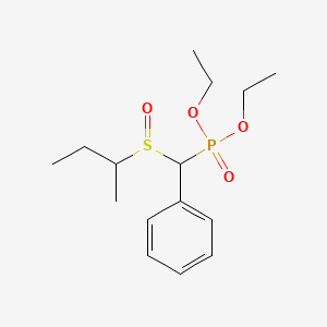 molecular formula C15H25O4PS B14407944 Diethyl [(butane-2-sulfinyl)(phenyl)methyl]phosphonate CAS No. 87763-00-6