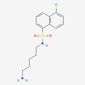 molecular formula C15H19ClN2O2S B14407949 N-(5-aminopentyl)-5-chloronaphthalene-1-sulfonamide CAS No. 80467-74-9