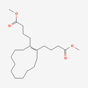 molecular formula C22H38O4 B14407963 Dimethyl 4,4'-(cyclododec-1-ene-1,2-diyl)dibutanoate CAS No. 87336-95-6