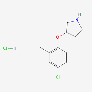 molecular formula C11H15Cl2NO B1440797 3-(4-Chloro-2-methylphenoxy)pyrrolidine hydrochloride CAS No. 1219971-75-1
