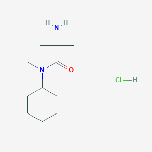 molecular formula C11H23ClN2O B1440799 2-Amino-N-cyclohexyl-N,2-dimethylpropanamide hydrochloride CAS No. 1220031-46-8