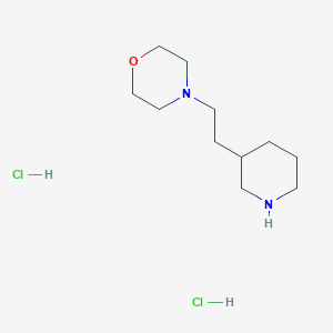 molecular formula C11H24Cl2N2O B1440803 4-[2-(3-Piperidinyl)ethyl]morpholine dihydrochloride CAS No. 1219960-81-2