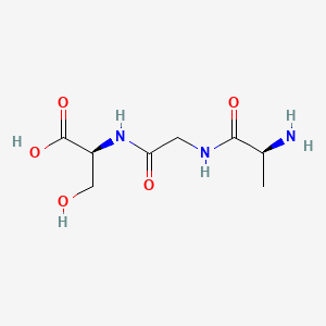 molecular formula C8H15N3O5 B14408034 Alanyl-glycyl-serine CAS No. 85807-50-7