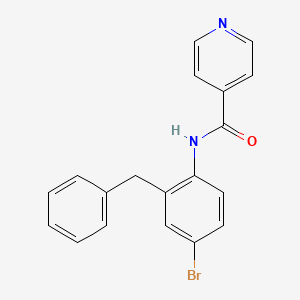 molecular formula C19H15BrN2O B14408035 N-(2-Benzyl-4-bromophenyl)pyridine-4-carboxamide CAS No. 82211-35-6