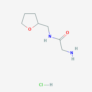 molecular formula C7H15ClN2O2 B1440805 2-Amino-N-(tetrahydro-2-furanylmethyl)acetamide hydrochloride CAS No. 890023-08-2