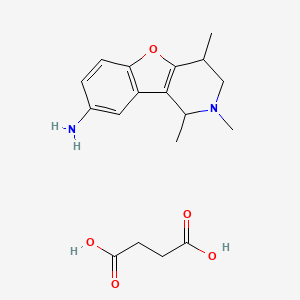 molecular formula C18H24N2O5 B1440806 1,2,4-Trimethyl-1,2,3,4-tetrahydrobenzofuro[3,2-c]pyridin-8-amine succinate CAS No. 1228070-78-7