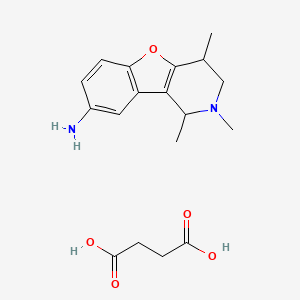 molecular formula C18H24N2O5 B1440806 1,2,4-Trimethyl-1,2,3,4-tetrahydro-benzo[4,5]-furo[3,2-c]pyridin-8-ylamine succinate CAS No. 1228070-78-7
