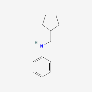 molecular formula C12H17N B14408062 N-(cyclopentylmethyl)aniline CAS No. 84257-36-3