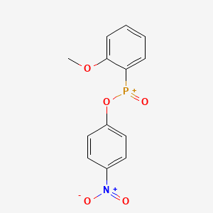 molecular formula C13H11NO5P+ B14408073 Phosphinic acid, (2-methoxyphenyl)-, 4-nitrophenyl ester CAS No. 84062-34-0