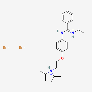 molecular formula C23H35Br2N3O B14408075 N-(p-(2-(Diisopropylamino)ethoxy)phenyl)-N'-ethyl-benzamidine dihydrobromide CAS No. 80784-91-4