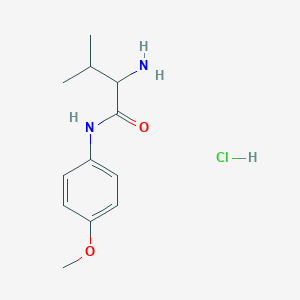 molecular formula C12H19ClN2O2 B1440808 2-Amino-N-(4-methoxyphenyl)-3-methylbutanamide hydrochloride CAS No. 1236255-24-5
