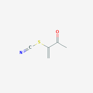 molecular formula C5H5NOS B14408096 3-Oxobut-1-en-2-yl thiocyanate CAS No. 83415-89-8