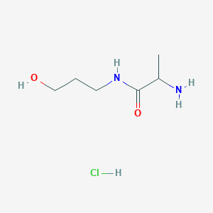 molecular formula C6H15ClN2O2 B1440812 2-Amino-N-(3-hydroxypropyl)propanamide hydrochloride CAS No. 1236254-70-8