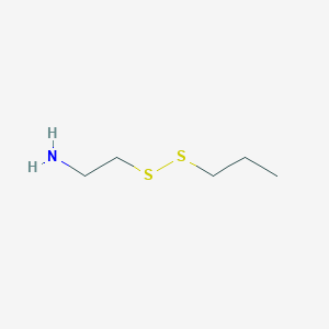 molecular formula C5H13NS2 B14408121 2-(Propyldisulfanyl)ethan-1-amine CAS No. 81134-72-7