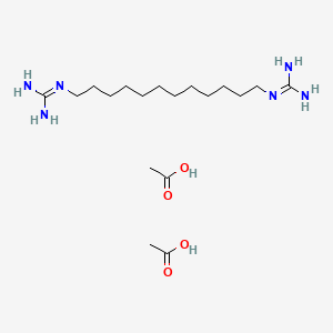 molecular formula C18H40N6O4 B14408128 Acetic acid;2-[12-(diaminomethylideneamino)dodecyl]guanidine CAS No. 87016-02-2