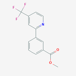 molecular formula C14H10F3NO2 B1440814 3-(4-Trifluoromethyl-pyridin-2-yl)-benzoic acid methyl ester CAS No. 1299607-42-3