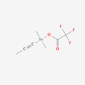 molecular formula C7H9F3O2Sn B14408140 Dimethyl(prop-1-yn-1-yl)[(trifluoroacetyl)oxy]stannane CAS No. 83838-24-8